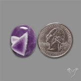 Chevron Amethyst Cabochon