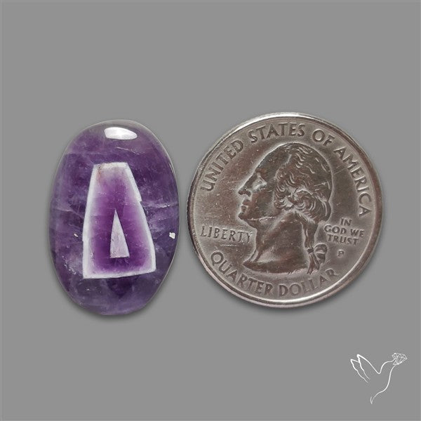 Chevron Amethyst Cabochon