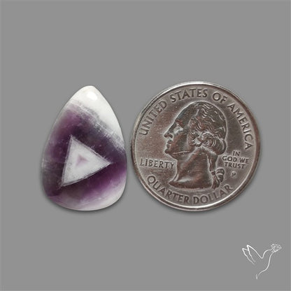 Chevron Amethyst Cabochon
