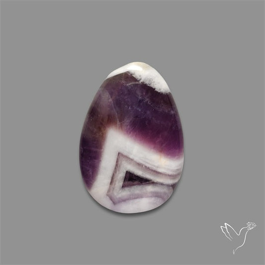 Chevron Amethyst Cabochon