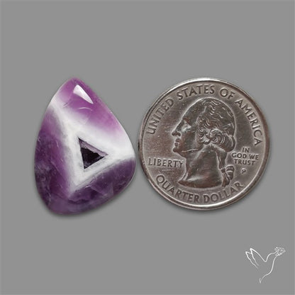 Chevron Amethyst Cabochon