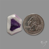 Chevron Amethyst Cabochon