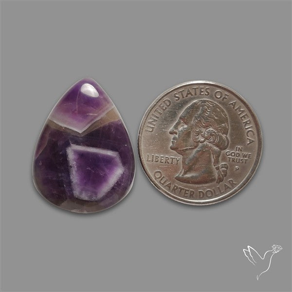 Chevron Amethyst Cabochon