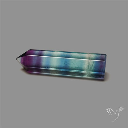 Purple Teal Fluorite Tower/Pencil Shaped