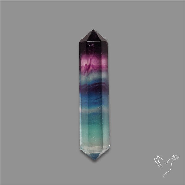 Purple Teal Fluorite Tower/Pencil Shaped