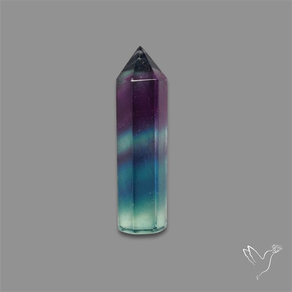 Purple Teal Fluorite Tower/Pencil Shaped