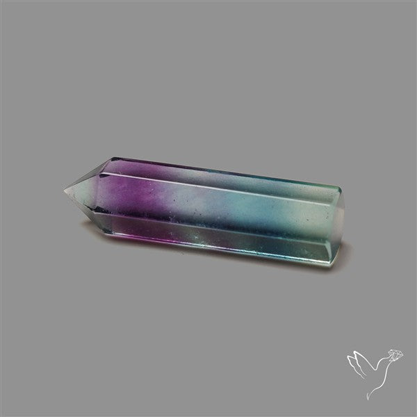 Purple Teal Fluorite Tower/Pencil Shaped