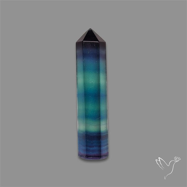 Purple Teal Fluorite Tower/Pencil Shaped