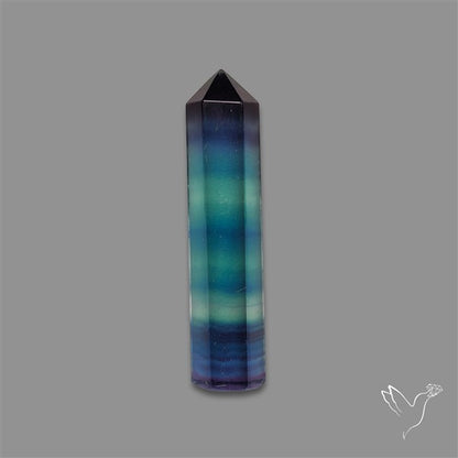 Purple Teal Fluorite Tower/Pencil Shaped