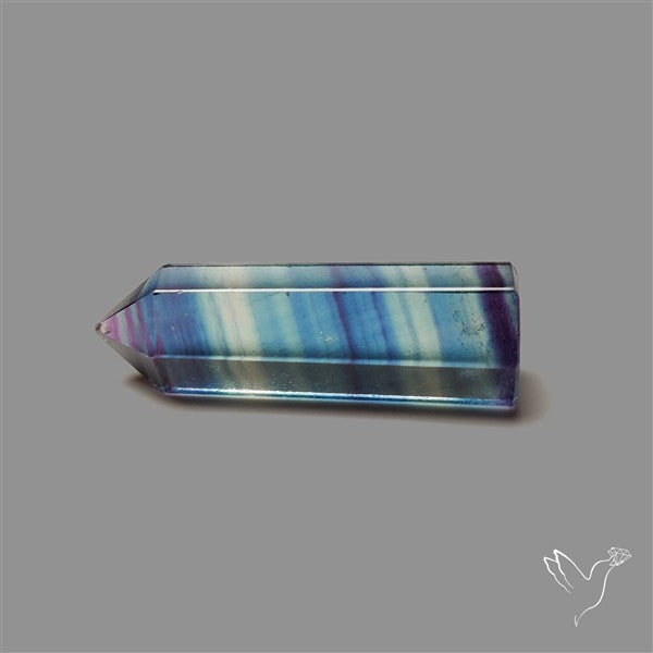 Purple Teal Fluorite Tower/Pencil Shaped