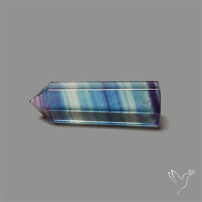 Purple Teal Fluorite Tower/Pencil Shaped
