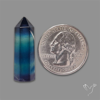 Purple Teal Fluorite Tower/Pencil Shaped