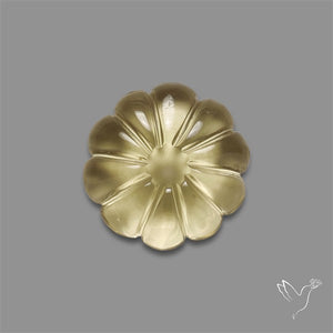 Lemon Quartz Flower Carving