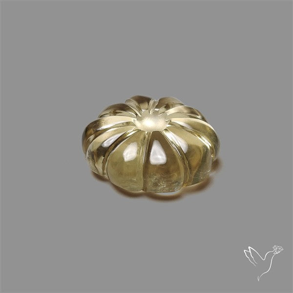 Lemon Quartz Flower Carving