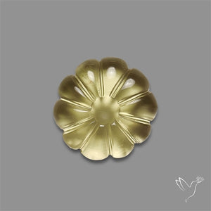 Lemon Quartz Flower Carving