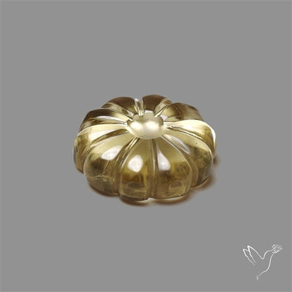Lemon Quartz Flower Carving