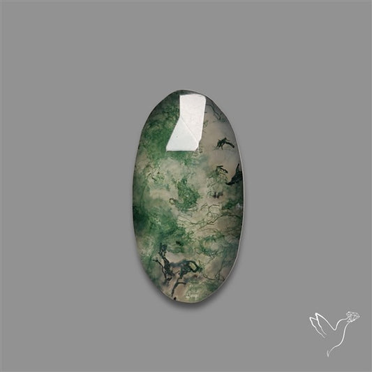Rose Cut Moss Agate