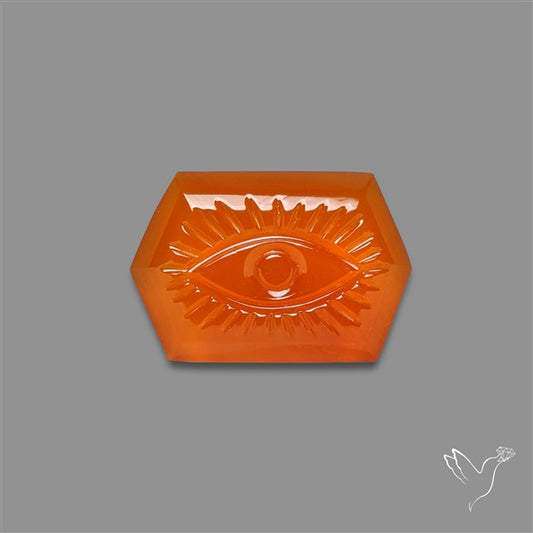 Carnelian Agate Evil Eye Carving