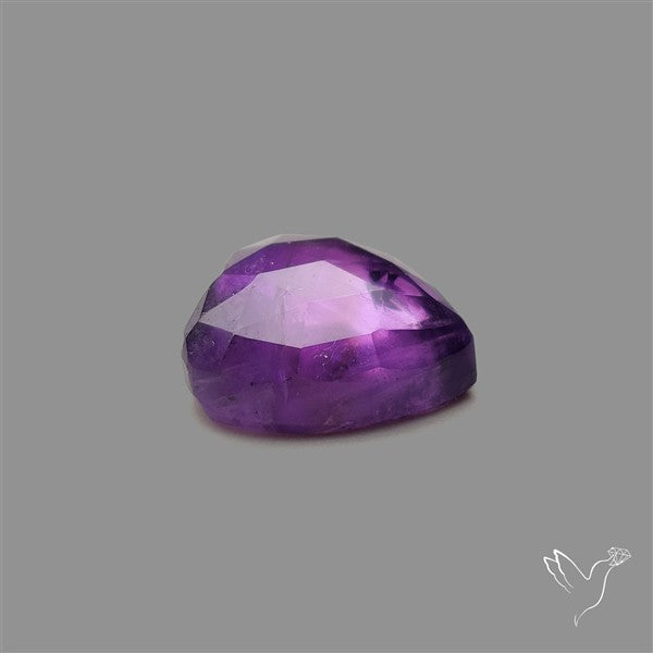 Rose Cut Amethyst Heart