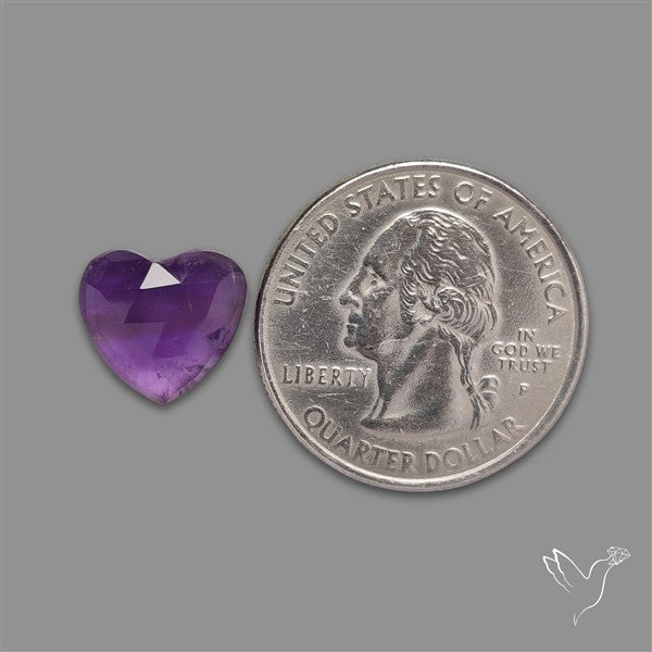 Rose Cut Amethyst Heart