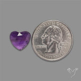 Rose Cut Amethyst Heart