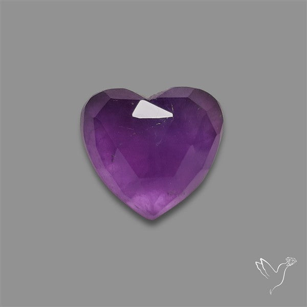 Rose Cut Amethyst Heart