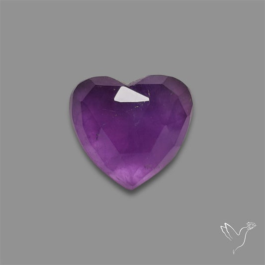 Rose Cut Amethyst Heart