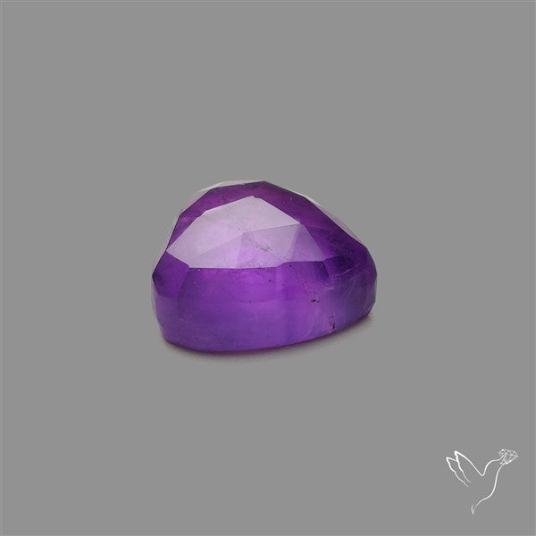 Rose Cut Amethyst Heart