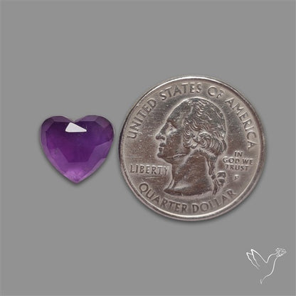 Rose Cut Amethyst Heart