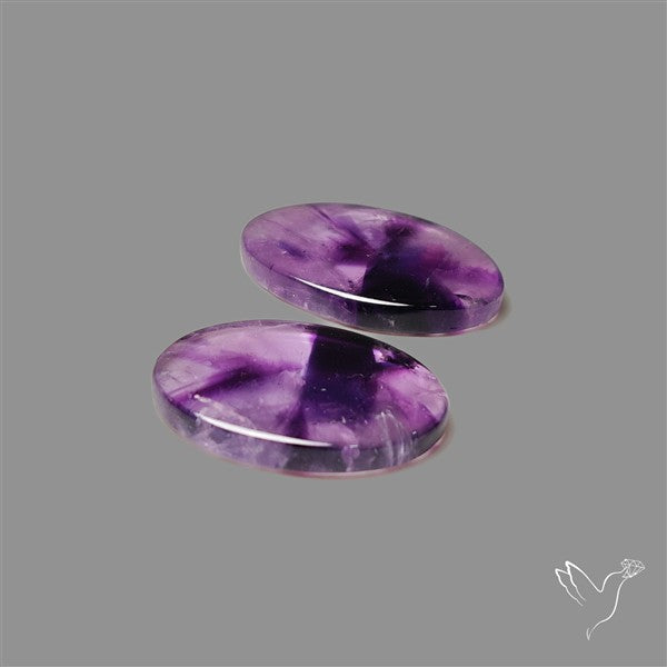Trapiche Amethyst Pair