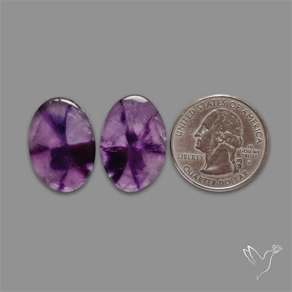 Trapiche Amethyst Pair