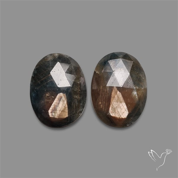 Rose Cut Zawadi Sheen Sapphire Pair