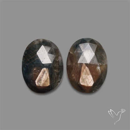 Rose Cut Zawadi Sheen Sapphire Pair