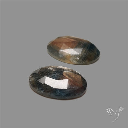 Rose Cut Zawadi Sheen Sapphire Pair