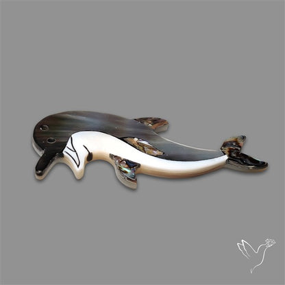 Abalone Shell Inlay in Mother Of Pearl Dolphin