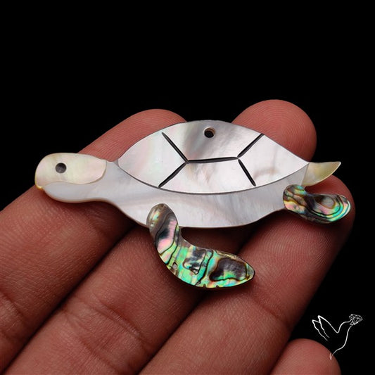 Abalone Shell Inlay Mother Of Pearl Tortoise