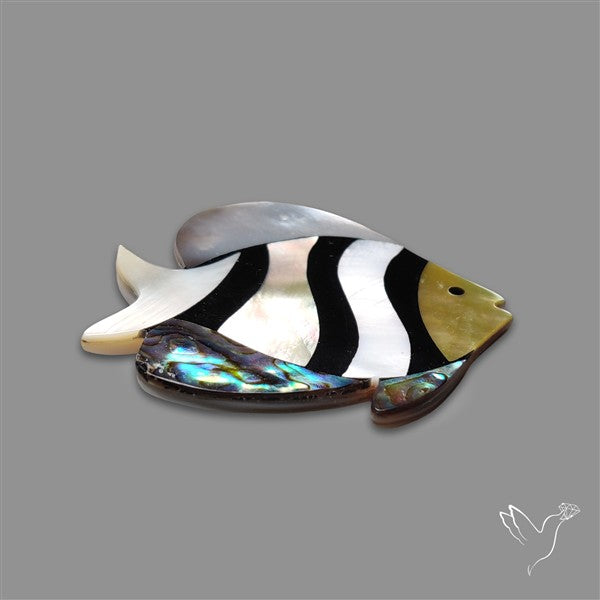 Abalone Shell Inlay Mother Of Pearl Fish