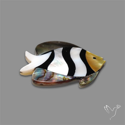 Abalone Shell Inlay Mother Of Pearl Fish