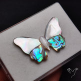Abalone Shell Inlay Mother Of Pearl Butterfly