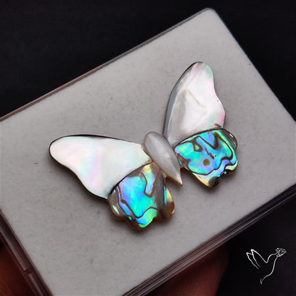 Abalone Shell Inlay Mother Of Pearl Butterfly