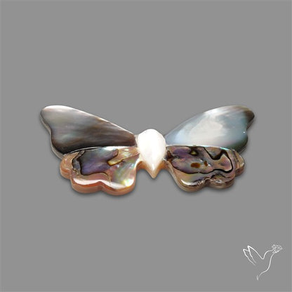 Abalone Shell Inlay Mother Of Pearl Butterfly