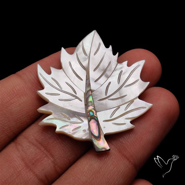 Abalone Shell Inlay Mother Of Pearl Leaf