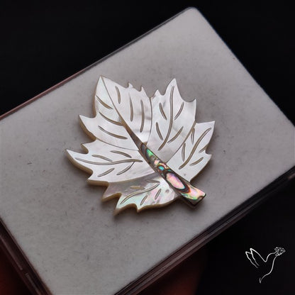 Abalone Shell Inlay Mother Of Pearl Leaf