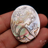 Mother Of Pearl Woman with Rose Cameo