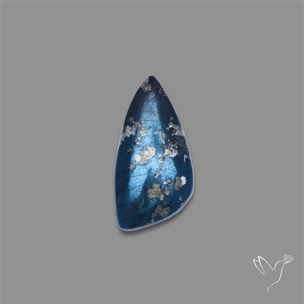 Rare Covellite Cabochon with Pyrite