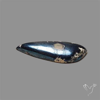 Rare Covellite Cabochon with Pyrite