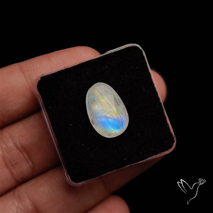 Rose Cut Faceted Rainbow Moonstone