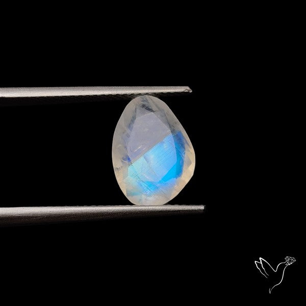 Rose Cut Faceted Rainbow Moonstone