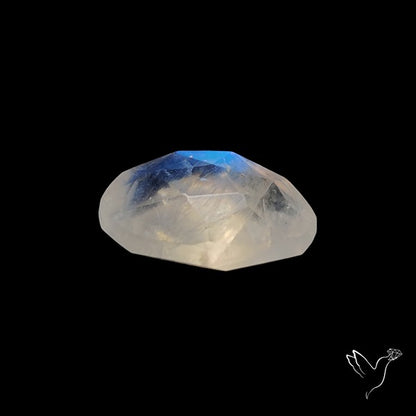 Rose Cut Faceted Rainbow Moonstone
