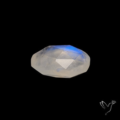 Rose Cut Faceted Rainbow Moonstone